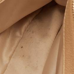 Pre Owned Chanel GST Beige Quilted Caviar Leather Grand Shopping Tote