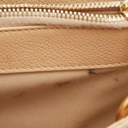 Pre Owned Chanel GST Beige Quilted Caviar Leather Grand Shopping Tote