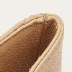 Pre Owned Chanel GST Beige Quilted Caviar Leather Grand Shopping Tote