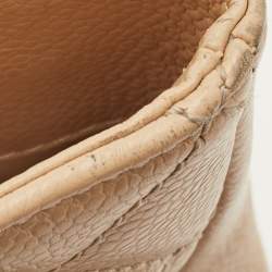 Pre Owned Chanel GST Beige Quilted Caviar Leather Grand Shopping Tote