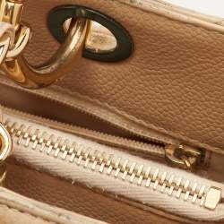 Pre Owned Chanel GST Beige Quilted Caviar Leather Grand Shopping Tote