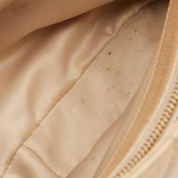 Pre Owned Chanel GST Beige Quilted Caviar Leather Grand Shopping Tote