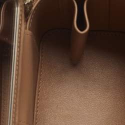 Pre Owned Chanel Vanity Case Mini Beige Quilted Leather Shoulder Bag