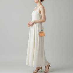 Pre Owned Chanel Vanity Case Mini Beige Quilted Leather Shoulder Bag