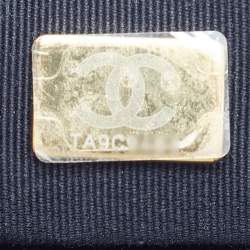 Pre Owned حقيبة شانيل ميني سكوير بيرل كراش جلد أسود مبطن 