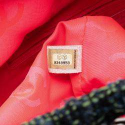 Pre Owned Chanel Blue Tweed Cambon Ligne Tote