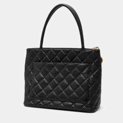Pre Owned Chanel Black Caviar Medallion Tote