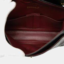 Pre Owned Chanel Black Medium Classic Lambskin Double Flap