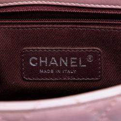 Pre Owned Chanel Pink Medium Quilted Metallic Calfskin Coco Pleats Chain Flap