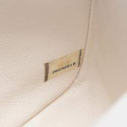 Pre Owned Chanel White Quilted Aged Lambskin Leather 2.55 Reissue 225 Double Flap Bag