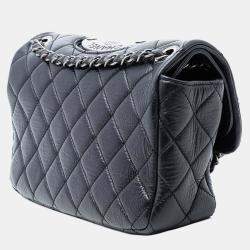 Pre Owned Chanel Black Paris Dallas Small Quilted Calfskin Flap