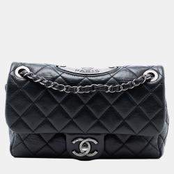 Pre Owned Chanel Black Paris Dallas Small Quilted Calfskin Flap