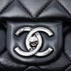 Pre Owned Chanel Black Paris Dallas Small Quilted Calfskin Flap