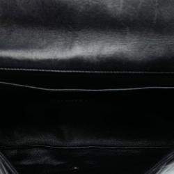 Pre Owned Chanel Black Quilted Lambskin Flap Clutch with Chain