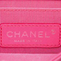 Pre Owned Chanel Orange Pink Mini Ombre Acrylic and Patent Boy Brick Flap