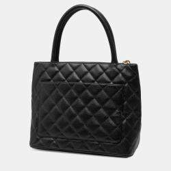 Pre Owned Chanel Black Caviar Medallion Tote