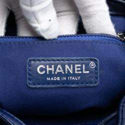 Pre Owned Chanel Blue Mini Chevron Lambskin Urban Spirit Backpack