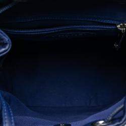 Pre Owned Chanel Blue Mini Chevron Lambskin Urban Spirit Backpack