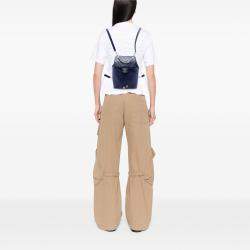 Pre Owned Chanel Blue Mini Chevron Lambskin Urban Spirit Backpack