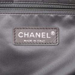 Pre Owned Chanel Silver Medium Reissue Perforated Calfskin Drill Flap