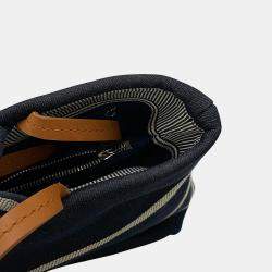 Pre Owned Chanel CC Logo Handbag Navy Denim Leather