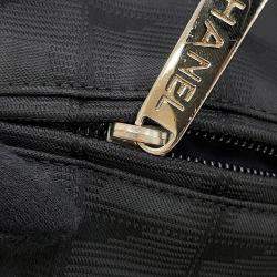 Pre Owned Chanel New Travel Messenger Bag Black Nylon