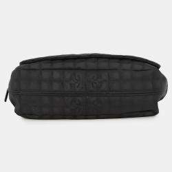 Pre Owned Chanel New Travel Messenger Bag Black Nylon
