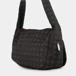 Pre Owned Chanel New Travel Messenger Bag Black Nylon