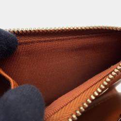 Pre Owned Chanel Matelasse Small Wallet Brown Caviar Leather