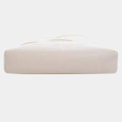 Pre Owned Chanel White Mini Shiny Lambskin 31 Shopping Bag