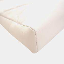 Pre Owned Chanel White Mini Shiny Lambskin 31 Shopping Bag