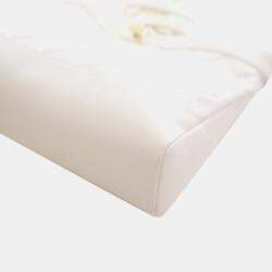 Pre Owned Chanel White Mini Shiny Lambskin 31 Shopping Bag