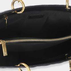 Pre Owned Chanel Black Quilted Caviar Grand Shopper Tote