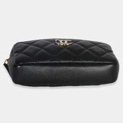 مملوكة مسبقًا Chanel Black Quilted Lambskin Front Pocket Belt Bag