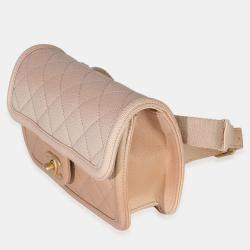 مملوكة مسبقًا Chanel Beige Quilted Ombre Caviar Small Sunset On The Sea Belt Bag