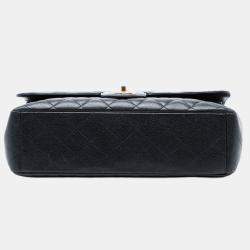Pre Owned Chanel Black Maxi Classic Caviar Double Flap