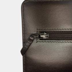 Pre Owned Chanel Black CC Quilted Crinkled Patent Wallet On Chain