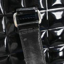مملوكة مسبقًا Chanel Black Patent Leather Choco Bar Handbag