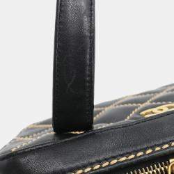 Pre Owned Chanel Black Calfskin Wild Stitch Handbag