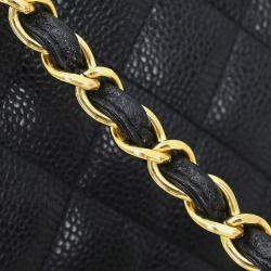 Pre Owned Chanel Black Calfskin Shoulder Bag