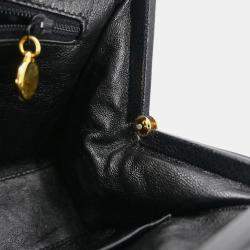 Pre Owned Chanel Black Calfskin Shoulder Bag