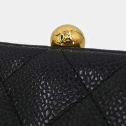 Pre Owned Chanel Black Calfskin Shoulder Bag