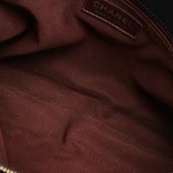 Pre Owned حقيبة سلسلة شانيل جين جلد مبطن أزرق كحلي