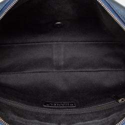 مملوكة مسبقًا Chanel Blue Jumbo Quilted Iridescent Caviar Easy Flap