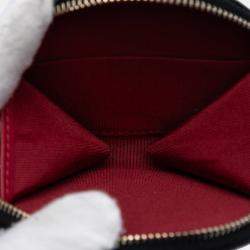 Pre Owned حقيبة شانيل جلد لامب أسود مرصعة لآلئ تاج سي سي متعددة الجيوب