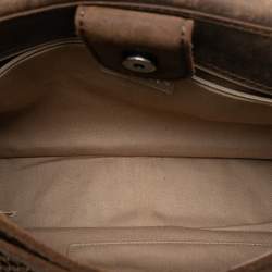 مملوكة مسبقًا حقيبة شانيل بنية باريس إدنبرة كبيرة مبطنة نو باك هايلاندر للكتف