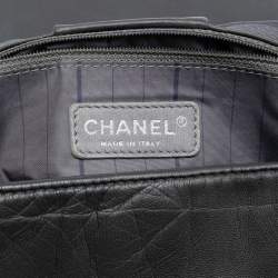 مملوكة مسبقًا Chanel Black Lambskin Studded CC Accordion Flap