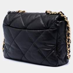 مملوكة مسبقًا Chanel Black Large Lambskin 19 Flap