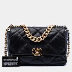 مملوكة مسبقًا Chanel Black Large Lambskin 19 Flap