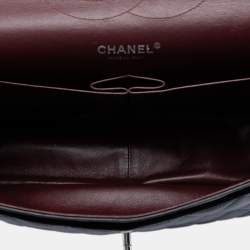 Pre Owned Chanel Black Jumbo Classic Lambskin Double Flap